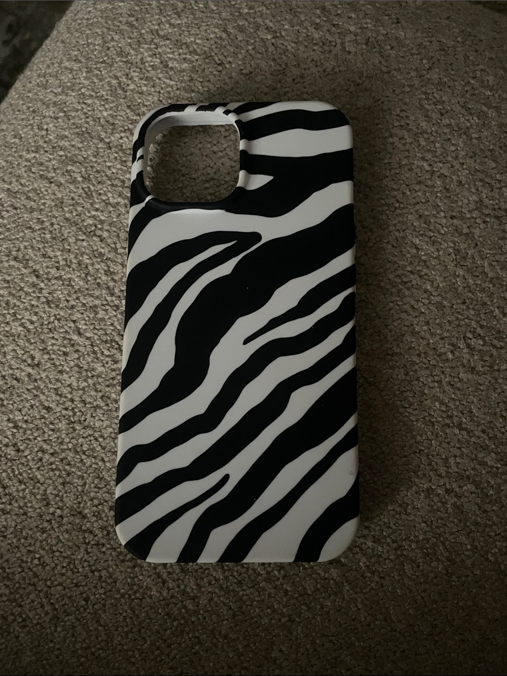 iPhone 15 Zebra Print Black & White Phone Case - Unbranded